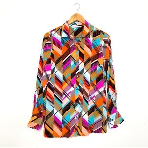 Trina Turk colorful button down shirt